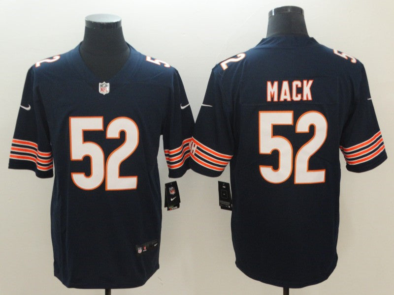 Men’s Chicago Bears #52 Khalil Mack Nike Navy Vapor Limited Footbll  Jersey