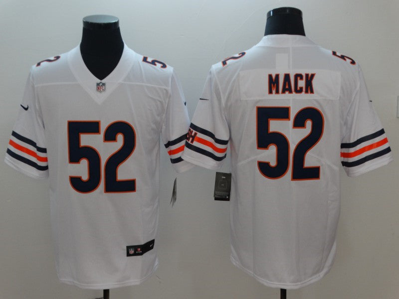 Men’s Chicago Bears #52 Khalil Mack Nike White Vapor Limited Jersey