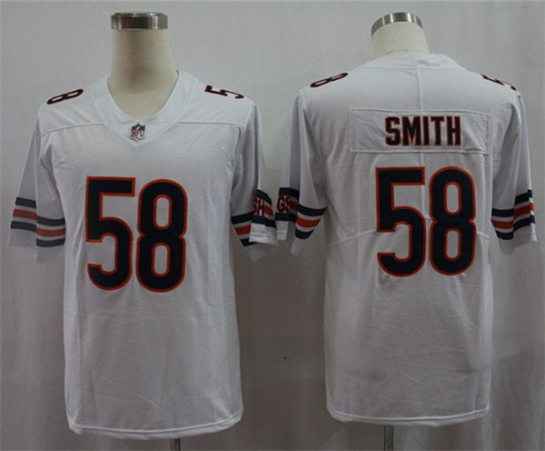 Men’s Chicago Bears #58 Roquan Smith Nike White Vapor Limited Footbll Jersey