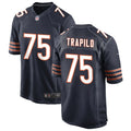 Mens Chicago Bears #75 Ozzy Trapilo Nike Navy Vapor F.U.S.E. Limited Jersey