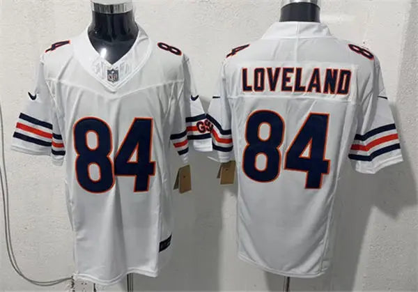 Mens Chicago Bears #84 Colston Loveland Nike White Vapor F.U.S.E. Limited Jersey