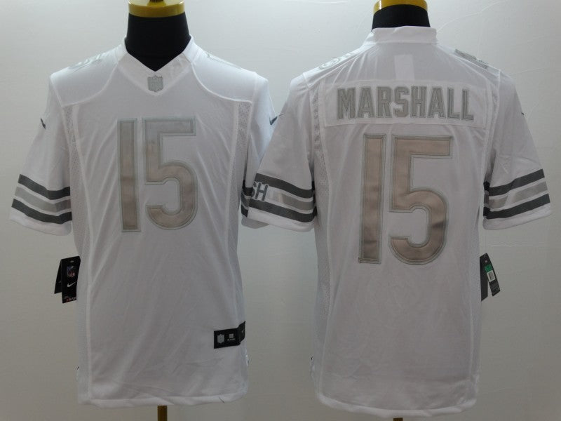 Men’s Chicago Bears Brandon Marshall #15 White Jersey