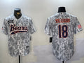 Men’s Chicago Bears Caleb Williams #18 Arctic Camo 2024 Salute to Service Jersey