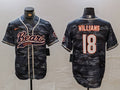 Men’s Chicago Bears Caleb Williams #18 Grey Camouflage Jersey