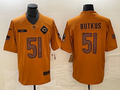 Men’s Chicago Bears Dick Butkus #51 Brown 2023 Salute To Service Retired Limited Jersey