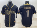 Men’s Chicago Bears Justin Fields #1 Black Jersey Joint Edition