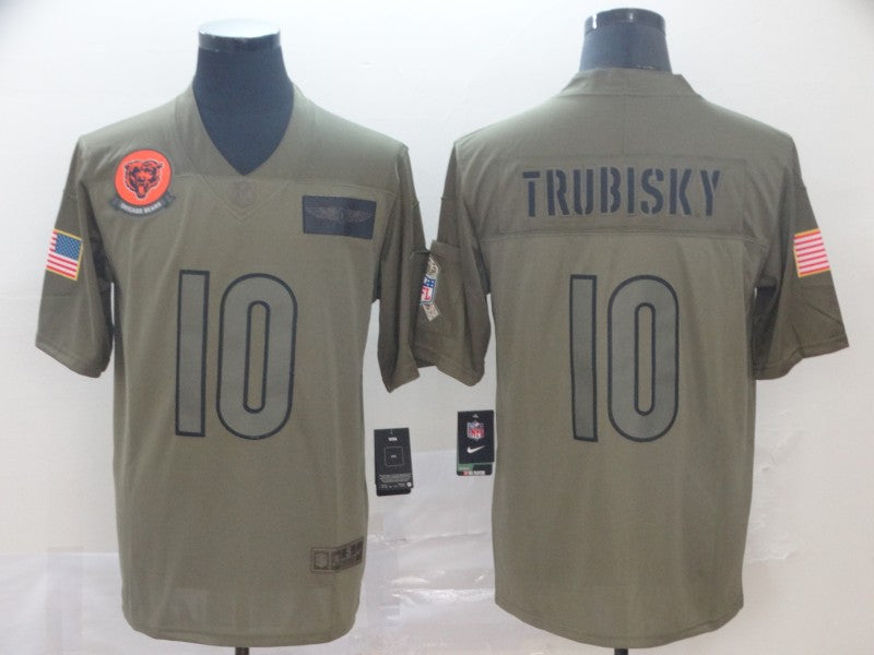 Men’s Chicago Bears Mitch Trubisky #10 Brown Jersey