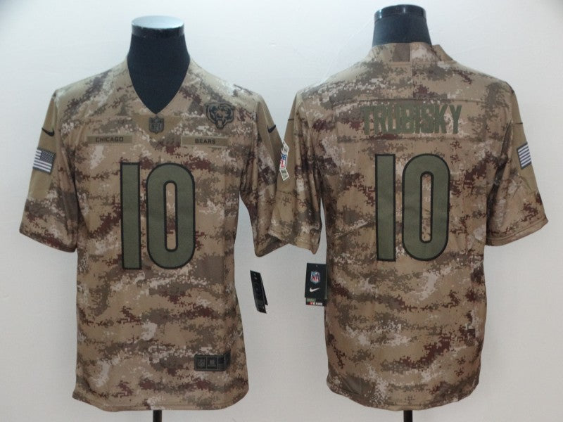Men’s Chicago Bears Mitch Trubisky #10 Camouflage Jersey
