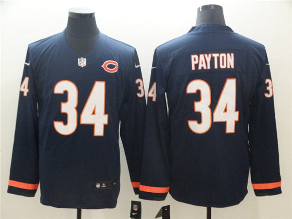 Men’s Chicago Bears Retired Player #34 Walter Payton Teams Nike Therma Long Sleeve Jersey