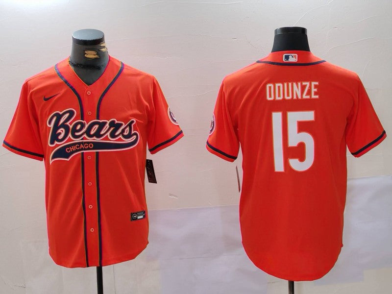 Men’s Chicago Bears Rome Odunze #15 Orange Jersey
