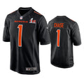 Men’s Cincinnati Bengals #1 Ja’Marr Chase Nike Black Super Bowl LVI Bound Game Fashion Jersey