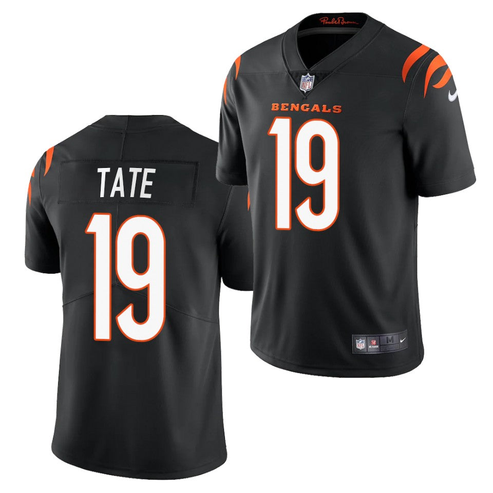 Men’s Cincinnati Bengals #19 Auden Tate 2021 Nike Black Vapor Limited Jersey