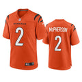 Men’s Cincinnati Bengals #2 Evan McPherson Nike Orange Alternate Vapor Limited Jersey