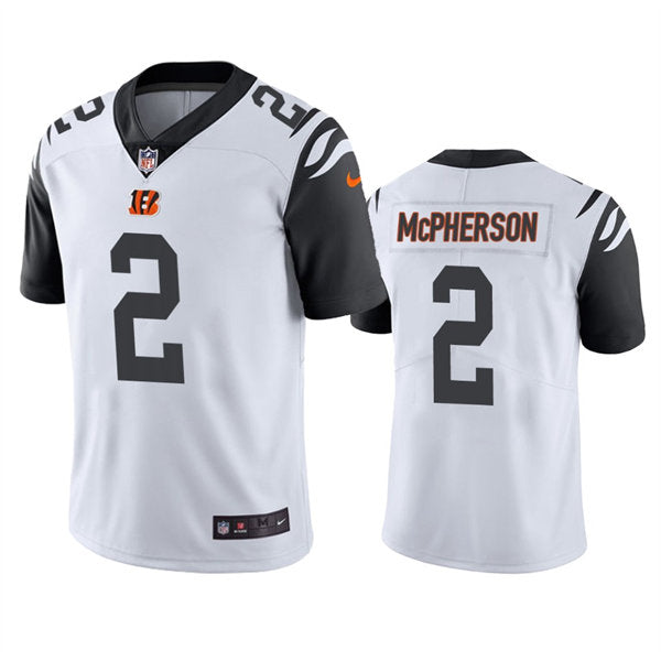 Men’s Cincinnati Bengals #2 Evan McPherson Nike White Color Rush Limited Jersey