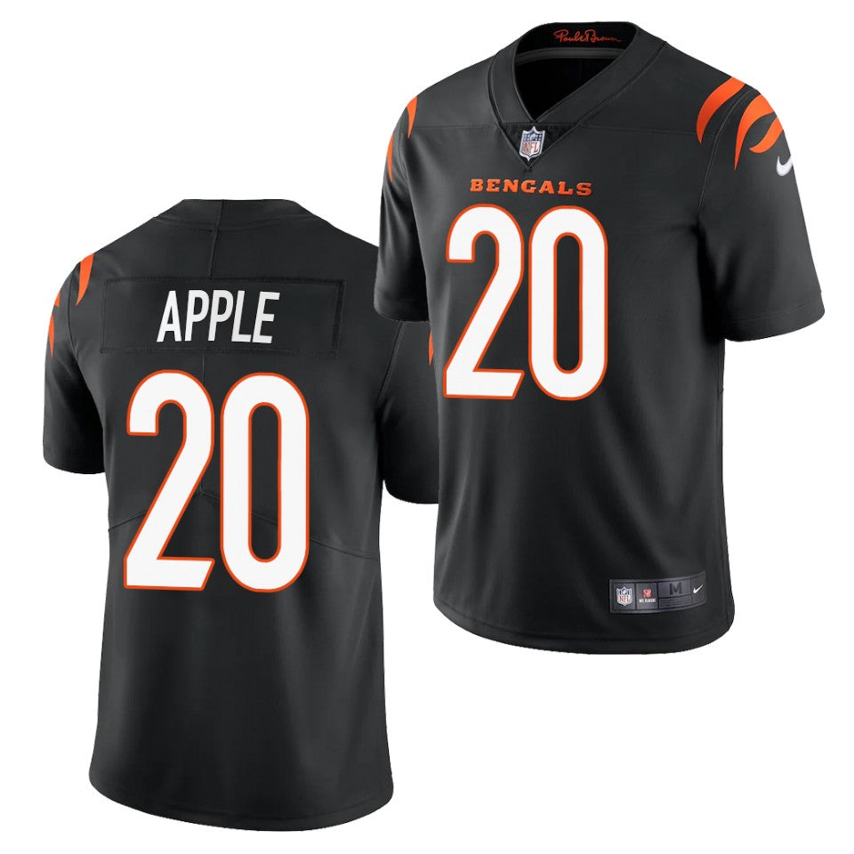 Men’s Cincinnati Bengals #20 Eli Apple 2021 Nike Black Vapor Limited Jersey