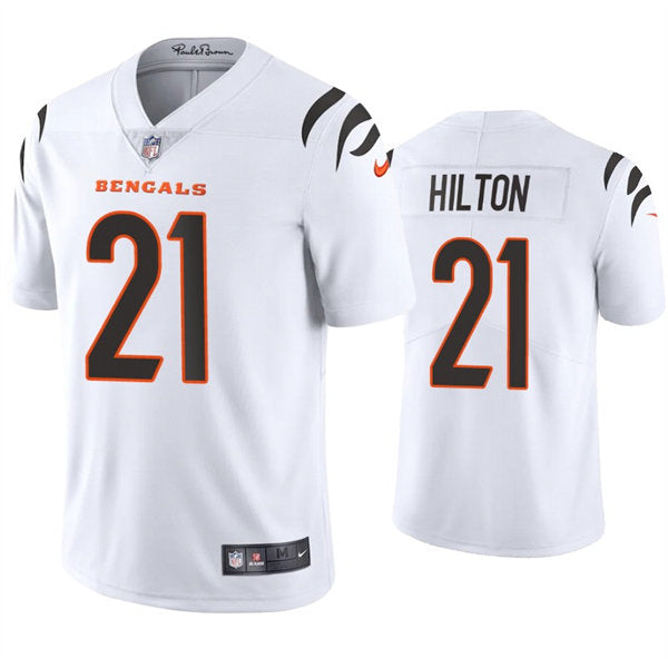 Men’s Cincinnati Bengals #21 Mike Hilton Nike White Away Vapor Limited Jersey