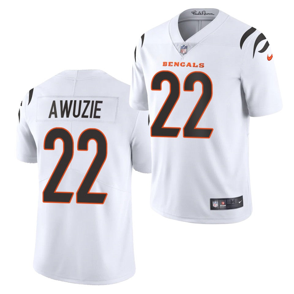 Men’s Cincinnati Bengals #22 Chidobe Awuzie 2021 Nike White Vapor Limited Jersey