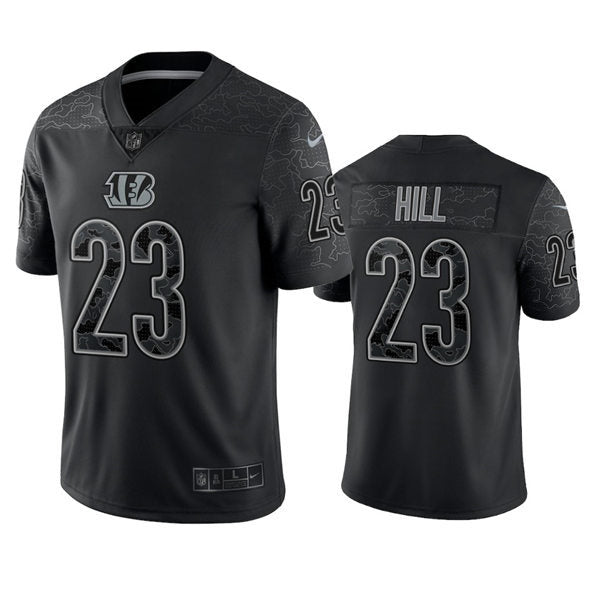 Men’s Cincinnati Bengals #23 Daxton Hill Black Rflctv Limited Jersey