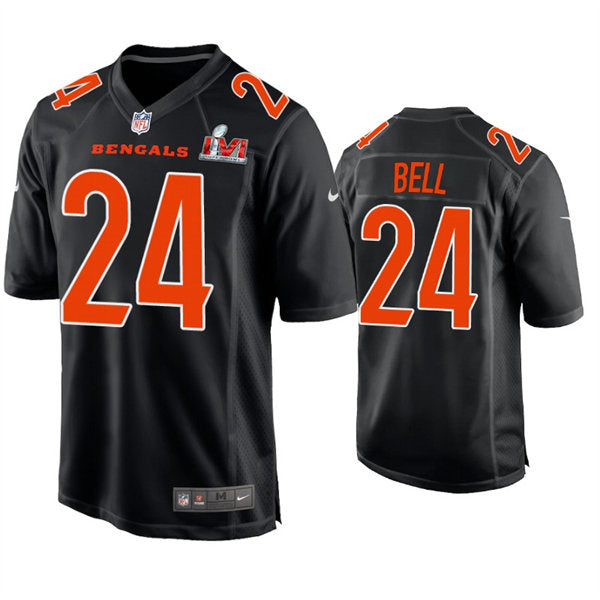Men’s Cincinnati Bengals #24 Vonn Bell Nike Black Super Bowl LVI Bound Game Fashion Jersey