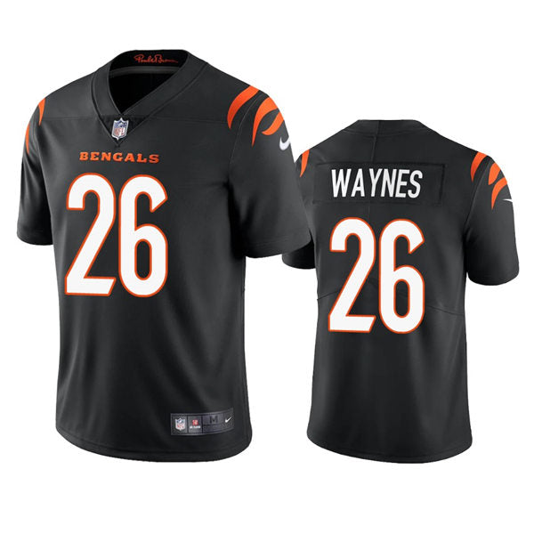 Men’s Cincinnati Bengals #26 Trae Waynes Nike Black Team Color Vapor Limited Jersey
