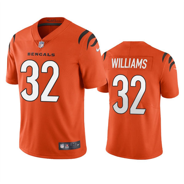Men’s Cincinnati Bengals #32 Trayveon Williams Nike Orange Alternate Vapor Limited Jersey