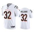 Men’s Cincinnati Bengals #32 Trayveon Williams Nike White Away Vapor Limited Jersey