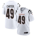Men’s Cincinnati Bengals #49 Barrett Carter Nike White Away Vapor F.U.S.E. Limited Jersey