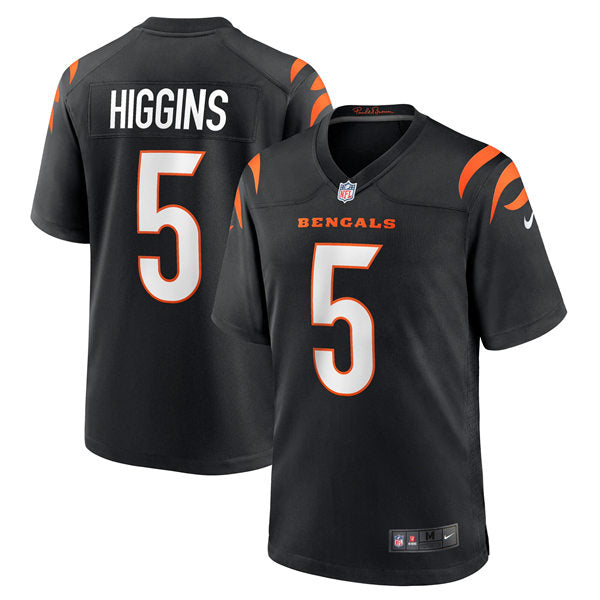 Men’s Cincinnati Bengals #5 Tee Higgins Black Team Color Vapor Limited Player Jersey