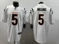 Men’s Cincinnati Bengals #5 Tee Higgins Nike 2023 White Vapor Limited Player Jersey