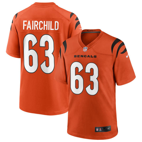 Men’s Cincinnati Bengals #63 Dylan Fairchild Nike Orange Alternate Vapor F.U.S.E. Limited Jersey