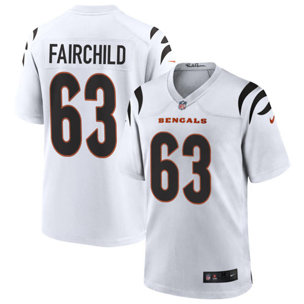 Men’s Cincinnati Bengals #63 Dylan Fairchild Nike White Away Vapor F.U.S.E. Limited Jersey