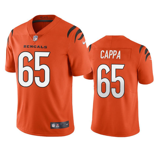 Men’s Cincinnati Bengals #65 Alex Cappa Nike Orange Alternate Vapor Limited Jersey