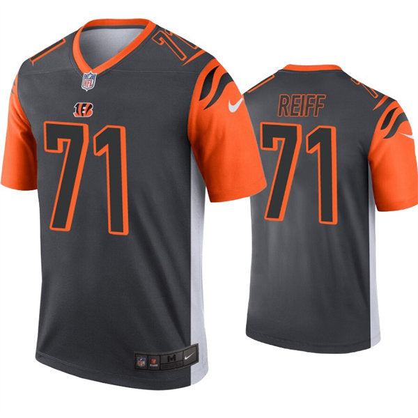 Men’s Cincinnati Bengals #71 Riley Reiff Nike Silver Inverted Legend Jersey