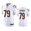 Men’s Cincinnati Bengals #79 Jackson Carman Nike White Away Vapor Limited Jersey