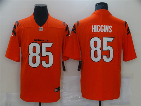 Men’s Cincinnati Bengals #85 Tee Higgins 2021 Nike Orange Alternate Vapor Limited Jersey