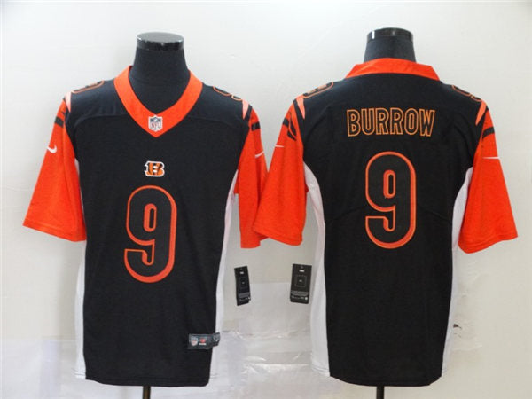 Men’s Cincinnati Bengals #9 Joe Burrow Nike Anthracite Inverted Game Jersey