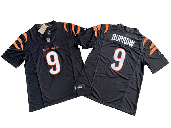 Men’s Cincinnati Bengals #9 Joe Burrow Nike Black 2023 F.U.S.E. Vapor Limited Jersey