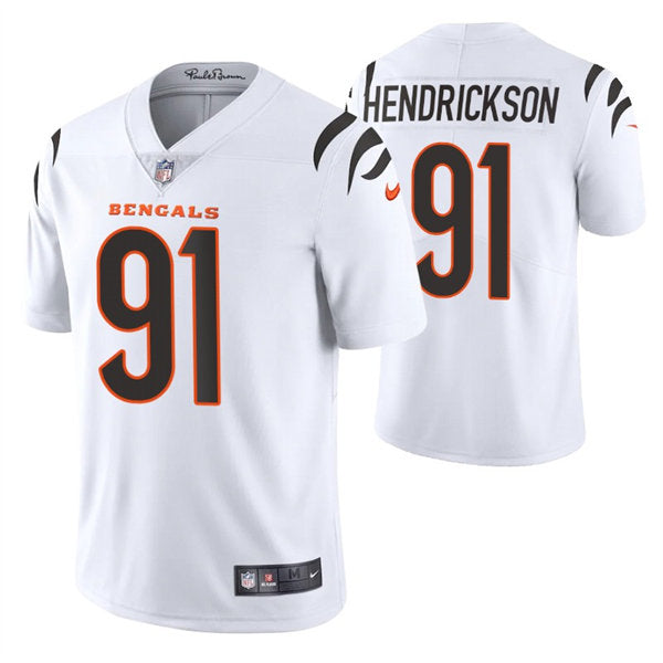 Men’s Cincinnati Bengals #91 Trey Hendrickson Nike White Away Vapor Limited Jersey