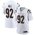 Men’s Cincinnati Bengals #92 B.J. Hill Nike White Away Vapor F.U.S.E. Limited Jersey