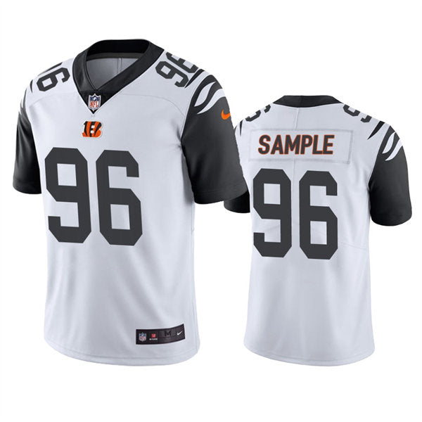 Men’s Cincinnati Bengals #96 Cameron Sample Nike White Color Rush Limited Jersey