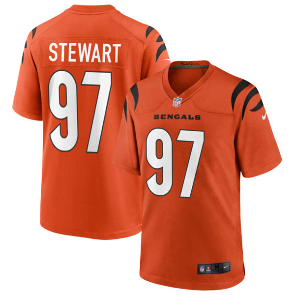 Men’s Cincinnati Bengals #97 Shemar Stewart Nike Orange Alternate Vapor F.U.S.E. Limited Jersey
