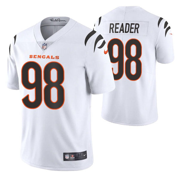 Men’s Cincinnati Bengals #98 D.J. Reader Nike White Away Vapor Limited Jersey