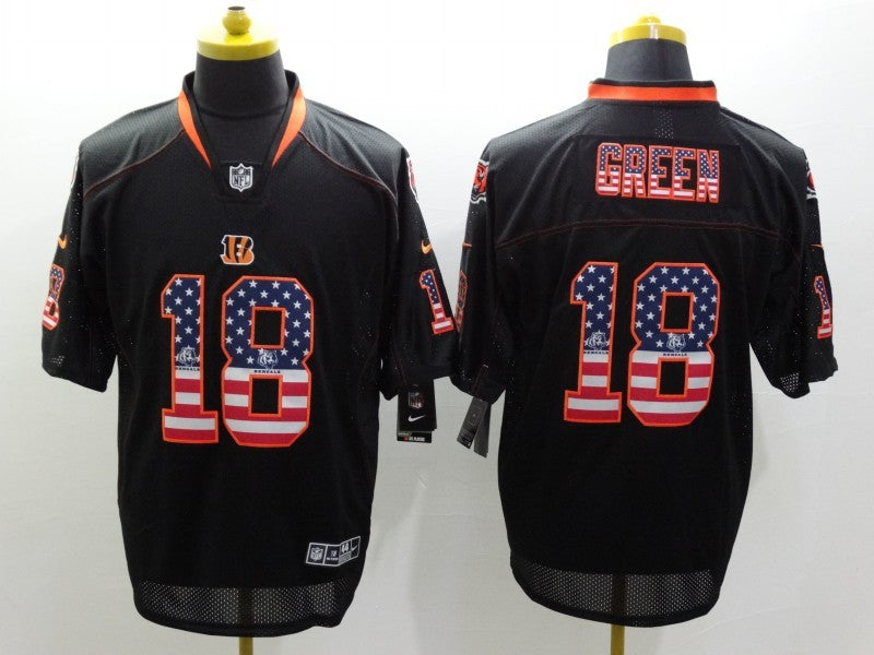 Men’s Cincinnati Bengals A.J. Green #18 Black Jersey