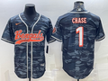 Men’s Cincinnati Bengals Ja’Marr Chase #1 Grey Camouflage Jersey