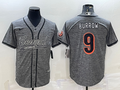 Men’s Cincinnati Bengals Joe Burrow #9 Grey Jersey