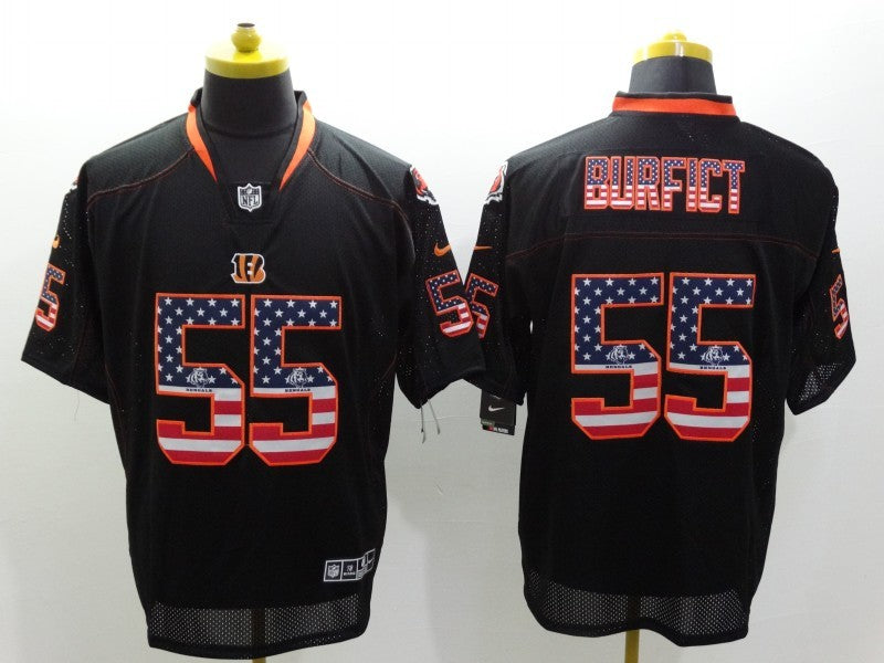 Men’s Cincinnati Bengals Vontaze Burfict #55 Black Jersey