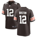 Mens Cleveland Browns #12 Denzel Boston Nike Brown Home Vapor F.U.S.E. Limited Jersey