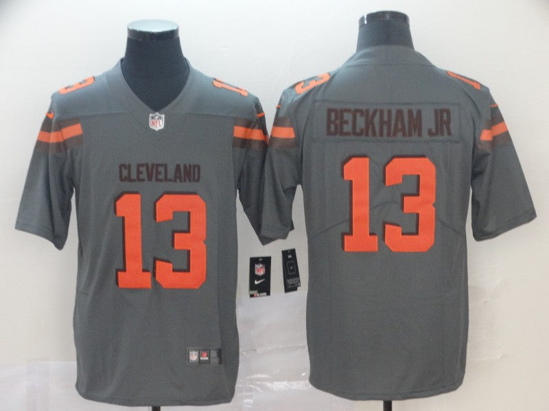Men’s Cleveland Browns #13 Odell Beckham Jr Nike Gray Inverted Legend Jersey