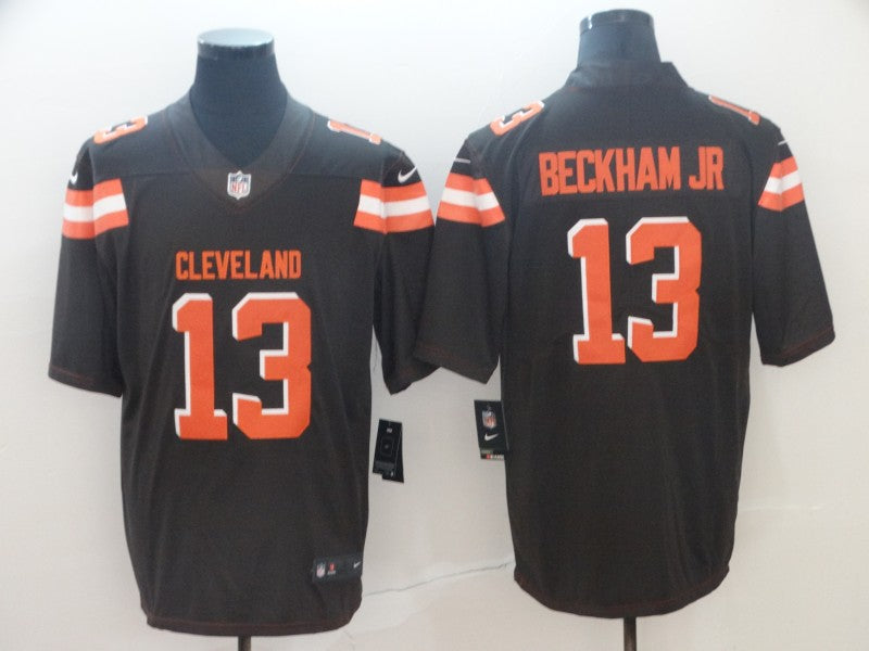 Men’s Cleveland Browns #13 Odell Beckham Jr Stitched Nike Brown Vapor Player Limited Jersey