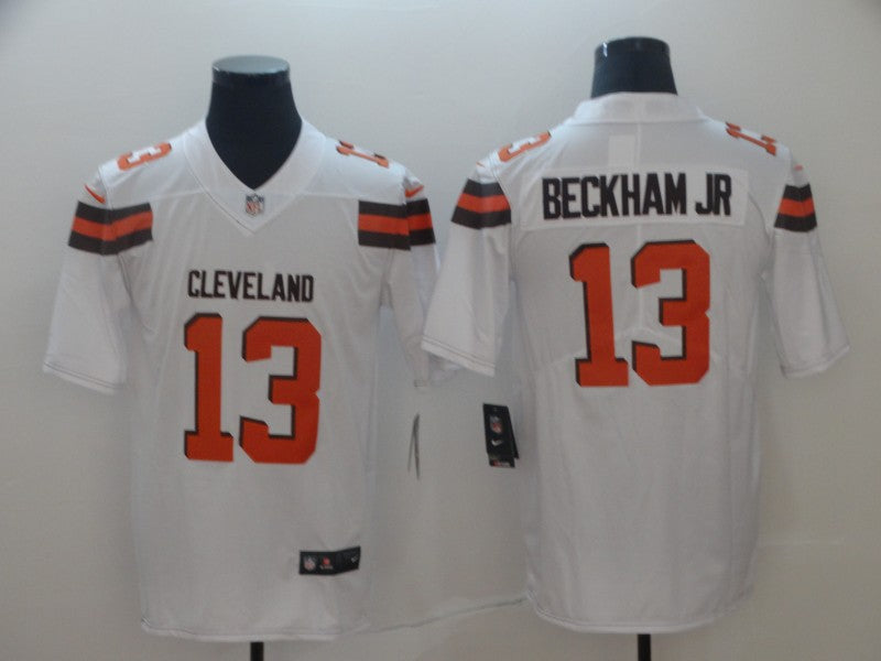 Men’s Cleveland Browns #13 Odell Beckham Jr. Stitched Nike White Vapor Player Limited Jersey